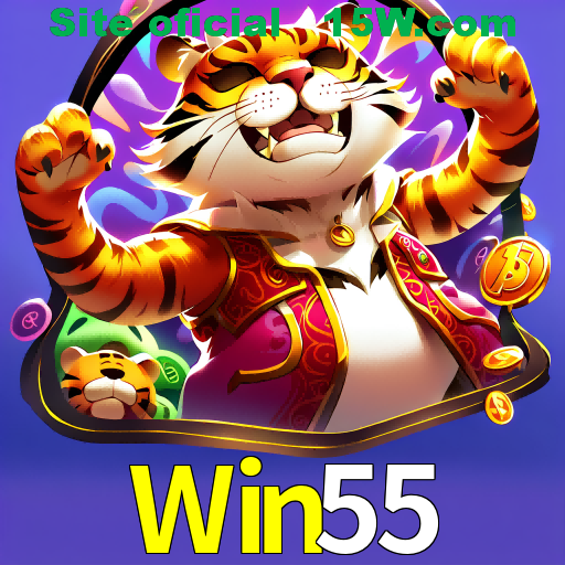 Imagem promocional da Win55 mostrando a plataforma e suas vantagens